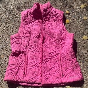Ariat pink quilted vest size dl